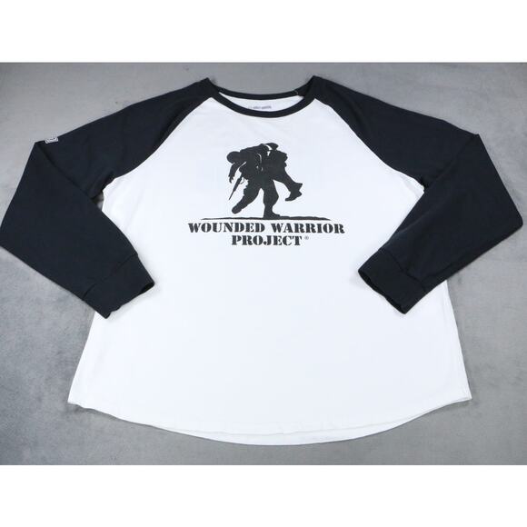 Harley-Davidson Raglan Long Sleeve Wounded Warrior Project Shirt Mens White 2XL - Picture 4 of 11